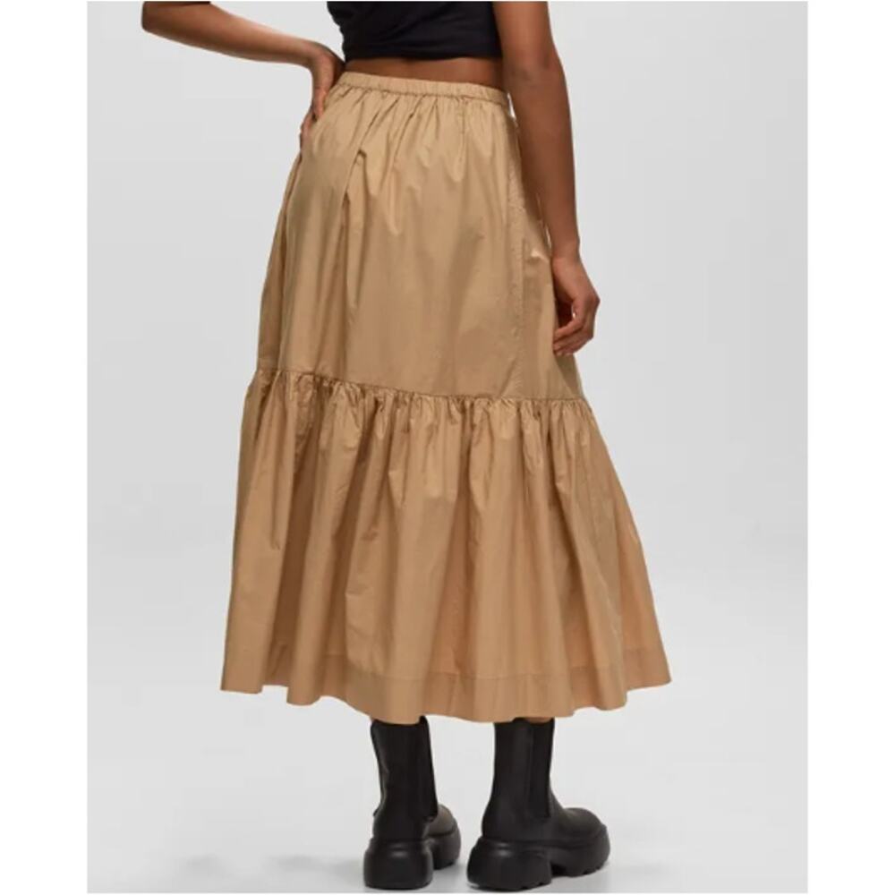 Ganni Tan Midi Skirt - Picture 2 of 14